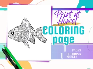 Ornamental Fish Print-at-Home  Coloring Page